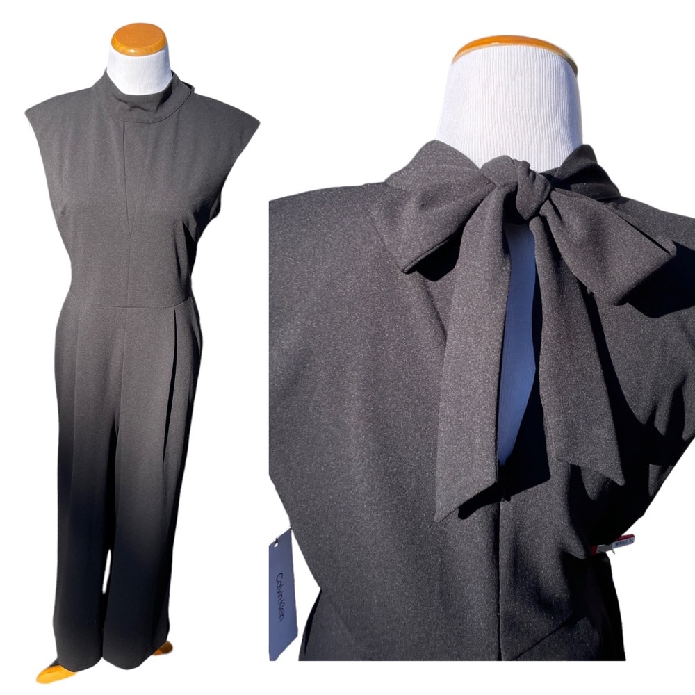 SOLD! Calvin Klein NWT- Black Jumpsuit -size 12- Stylish, Comfortable Flattering